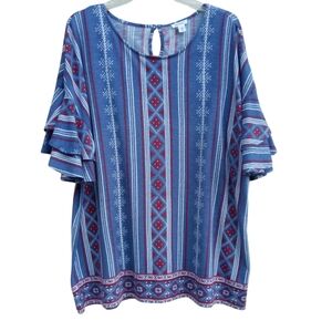 Westport Bell Sleeved Knit Top sz 2X